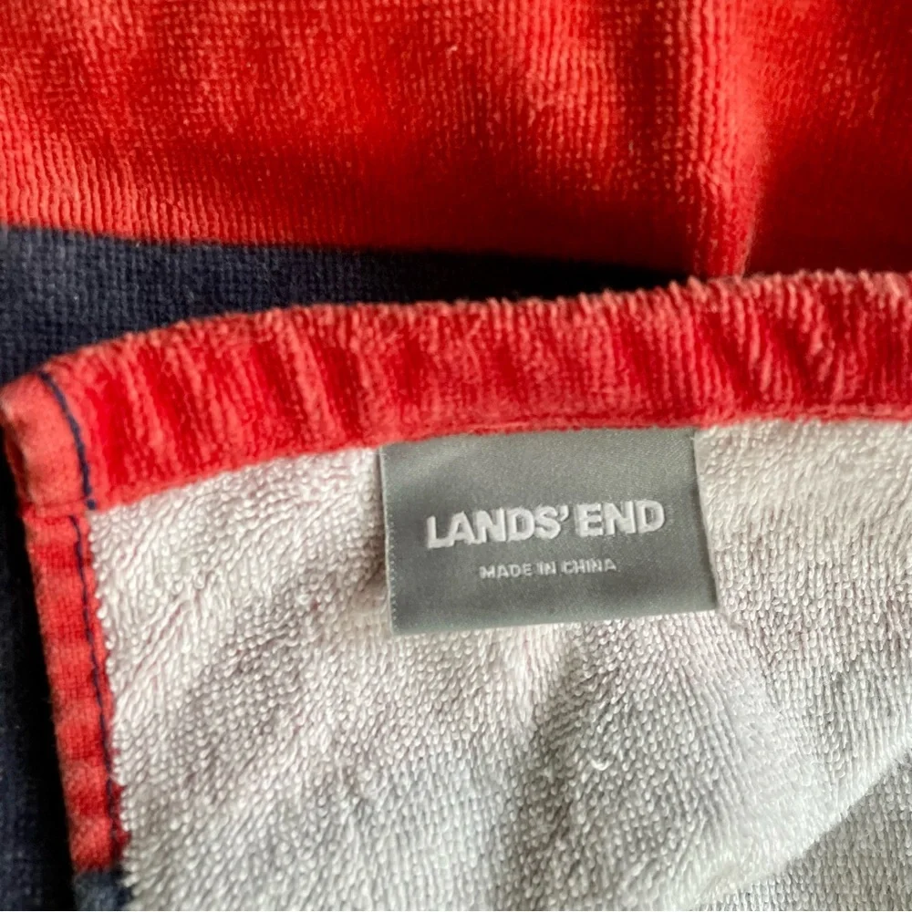😎Lands’ End Adult Velour Beach Towel😎